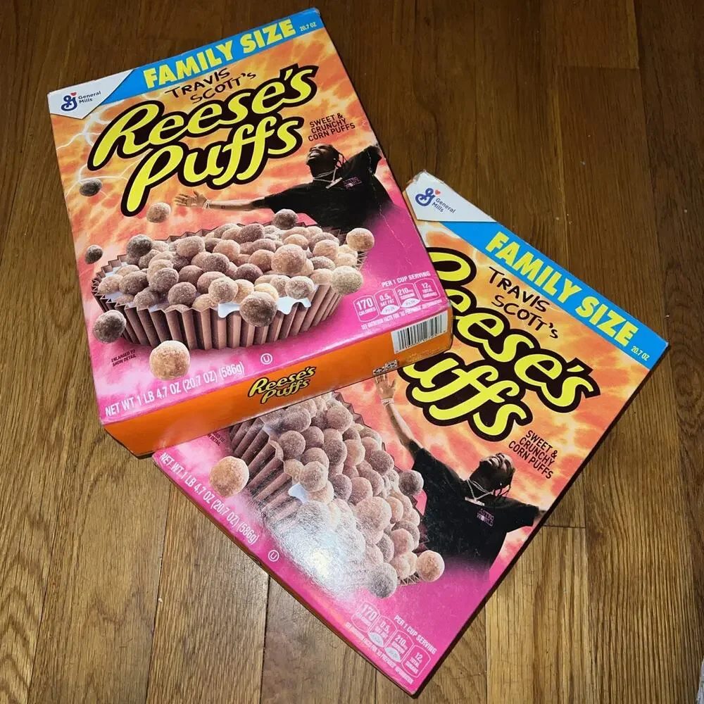 Travis Scott x Reese's Puffs Family Size Cereal Cactus Jack RARE, NEW & SEALED!